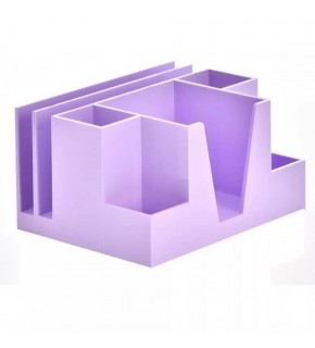 Ops Masa Seti Kalemlik-Organizer Pastel Mor KLM 207