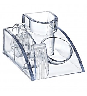 Ops Masa Üstü Organizer Kalemlik Bantlıklı Şeffaf Klm 304