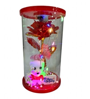 Orta Ledli Ayıcıklı Fosforlu Gül 706