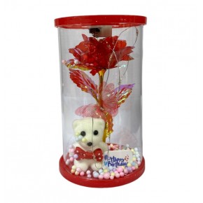 Orta Ledli Ayıcıklı Fosforlu Gül 706