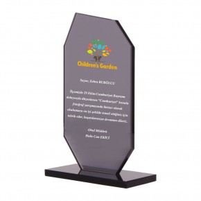 OSKAY SİYAH KRİSTAL PLAKET