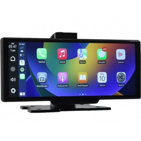 Ottocast 10" Taşınabilir Apple CarPlay & Android Auto, Ön & Arka Kameralı Araç Multimedya