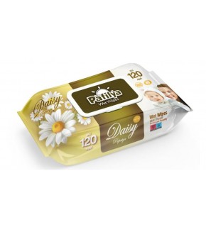 Pafilya Papatya Islak Mendil 120 li (Alcohol Free- Paraben Free) Premium Quality(çiçekli)