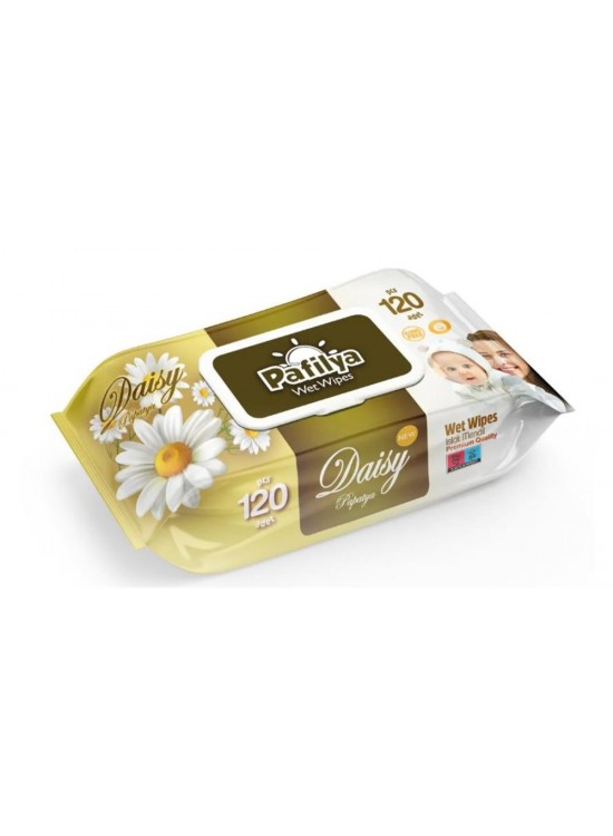 Pafilya Papatya Islak Mendil 120 li (Alcohol Free- Paraben Free) Premium Quality(çiçekli) Pafilya Papatya Islak Mendil 120 li (Alcohol Free- Paraben Free) Premium Quality(çiçekli)