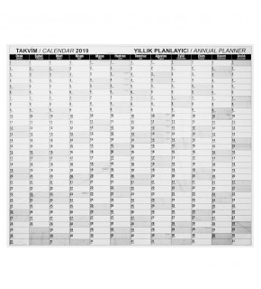 Panda Takvim Planlayıcı 120x100 CM