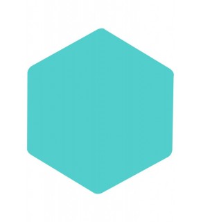 Panda Eva Pano Altıgen 46x40 Turkuaz Mavi