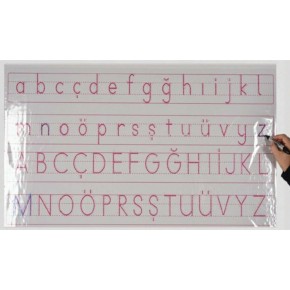 Panda Harfli Klavuz Abcde Kağıt Tahta 120x56 Cm PAN783