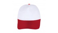 PAPATYA BEYAZ-KIRMIZI POLYESTER ŞAPKA PAPATYA BEYAZ-KIRMIZI POLYESTER ŞAPKA
