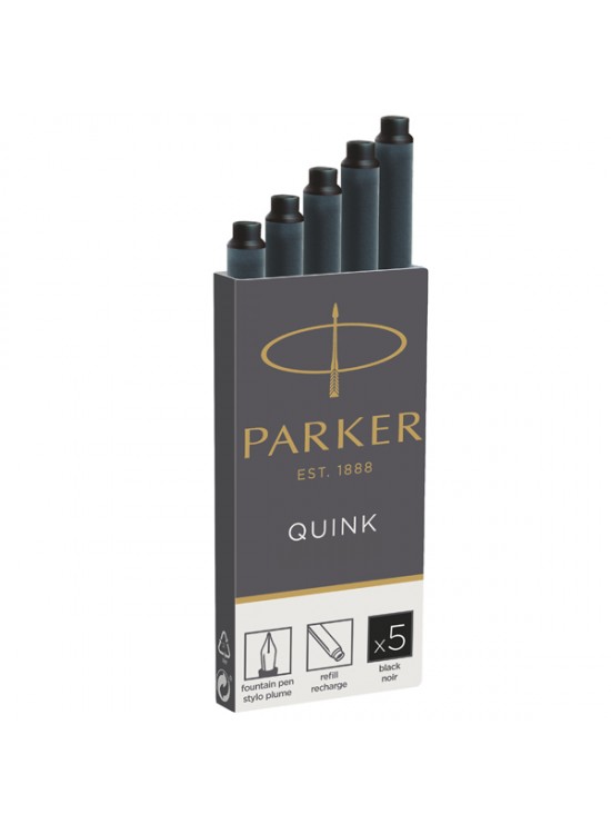 Parker Dolma Kalem Kartuşu Quink Siyah 5 Lİ 1950382 Parker Dolma Kalem Kartuşu Quink Siyah 5 Lİ 1950382