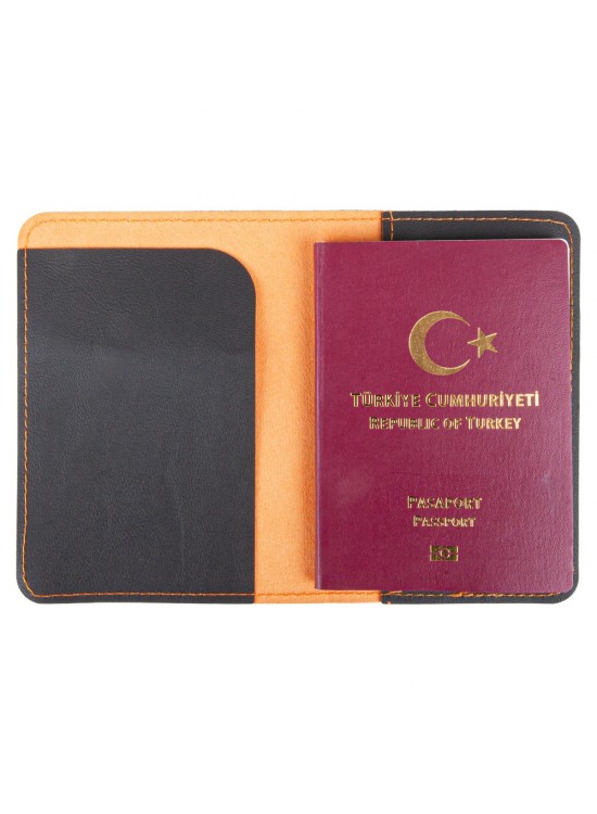 PASAPORTLUK TURUNCU DERİ