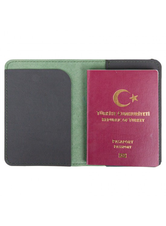 PASAPORTLUK YEŞİL DERİ