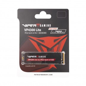 Patriot 1TB Viper VP4300 Lite 1TB 7400-6400MB-s Gen4 x4 NVMe M.2 SSD Disk (VP4300L1TBM28H)