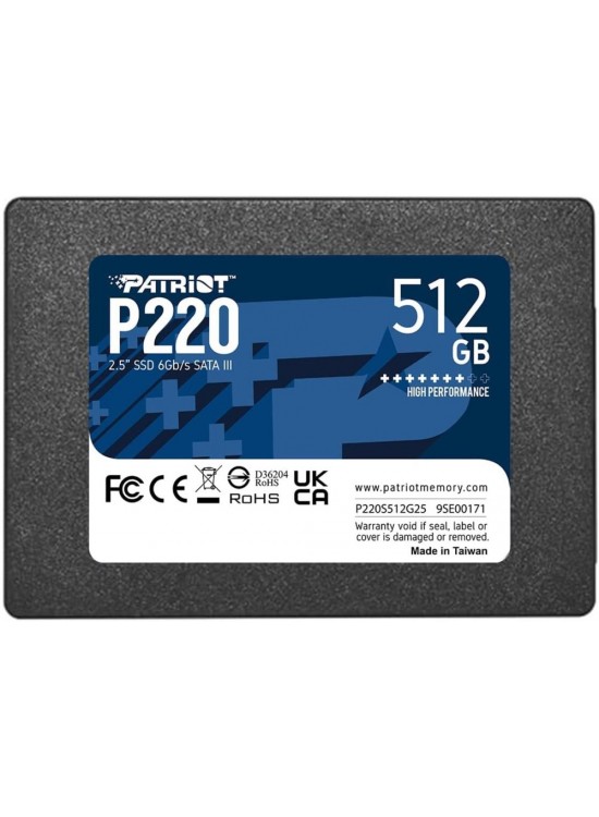 Patriot 512GB P220 550-500MB 2.5 Sata3 P220S512G25 Ssd Disk Patriot 512GB P220 550-500MB 2.5 Sata3 P220S512G25 Ssd Disk