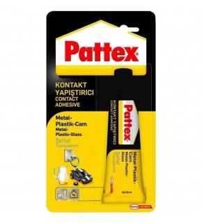 Pattex Contact Metal Plastik Cam Yapıştırıcı Şeffaf 50 GR 1419320 (1 Adet)