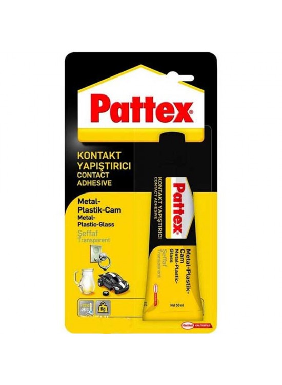 Pattex Contact Metal Plastik Cam Yapıştırıcı Şeffaf 50 GR 1419320 (1 Adet)