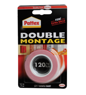 Pattex Montage Bandı 1.5x19 MM Double 120 KG Lık 1483609