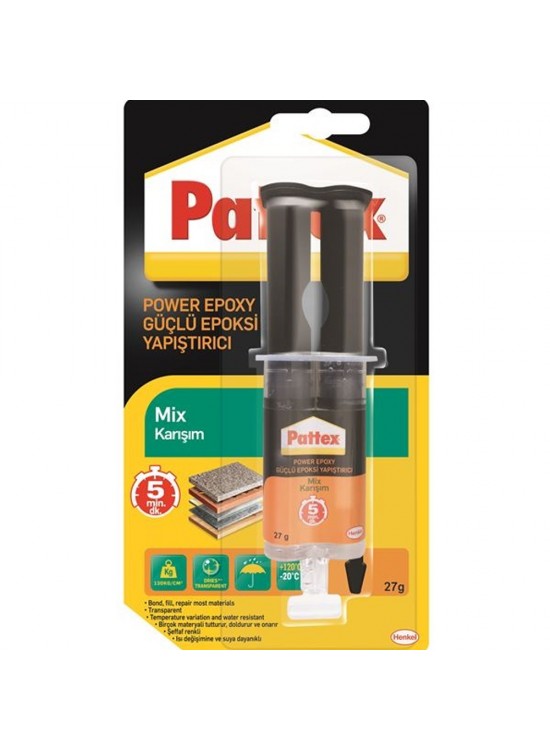 Pattex Yapıştırıcı Power Universal Mix Epoksi 27 GR 1380802 Pattex Yapıştırıcı Power Universal Mix Epoksi 27 GR 1380802