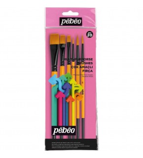 Pebeo Fırça Seti 1düzkesik-3/4+3 Ad No:3,5,8+  6 Lı SET-20