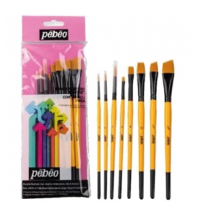 Pebeo Fırça Seti Angular-Kesik Uç-Suluboya 8 Li SET-6