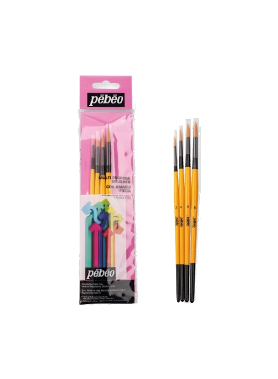 Pebeo Fırça Seti Sulu Boya No:1-3-5-7 4 LÜ SET-1