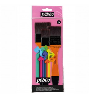 Pebeo Fırça Seti Zemin Fırçası Sentetik Kıl 3 Lü