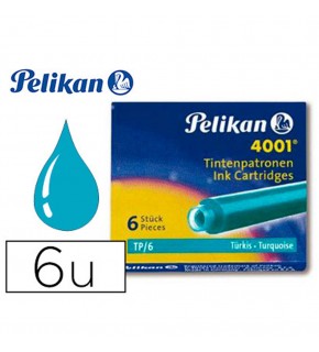 Pelikan Dolma Kalem Kartuşu Küçük Turkuvaz 6 LI 4001 (1 Adet)