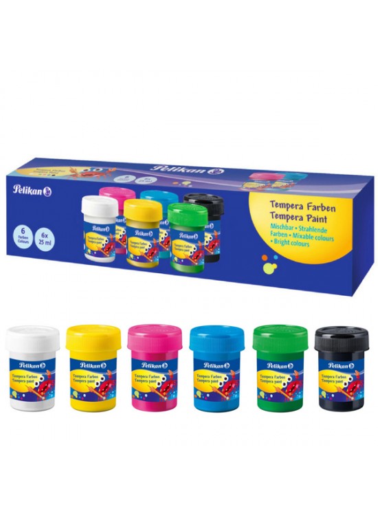 Pelikan Guaj Boya Tempera 6 Renk 25 ML