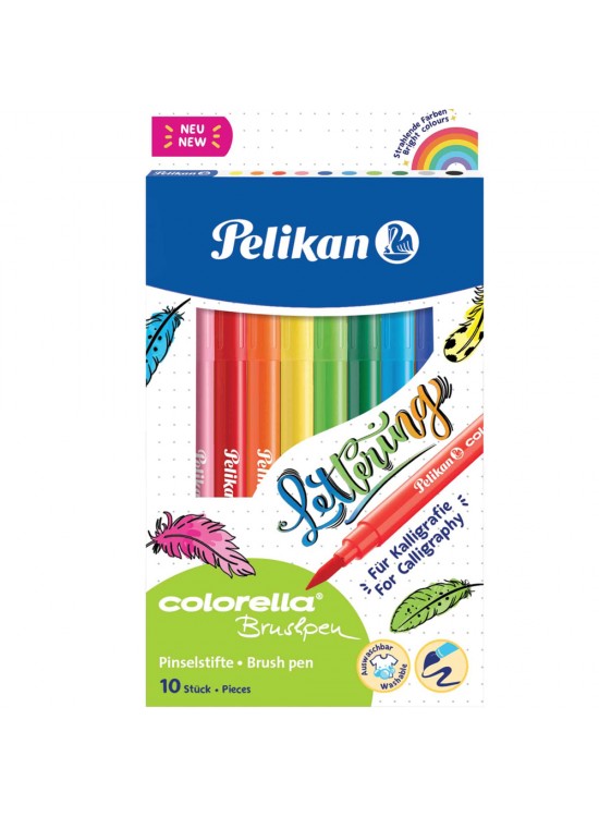 Pelikan Keçeli Kalem Colorella Fırça Uçlu 10 Lu Kutu