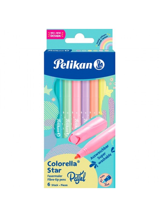 Pelikan Keçeli Kalem Colorella Pastel 6 Lı Paket Pelikan Keçeli Kalem Colorella Pastel 6 Lı Paket