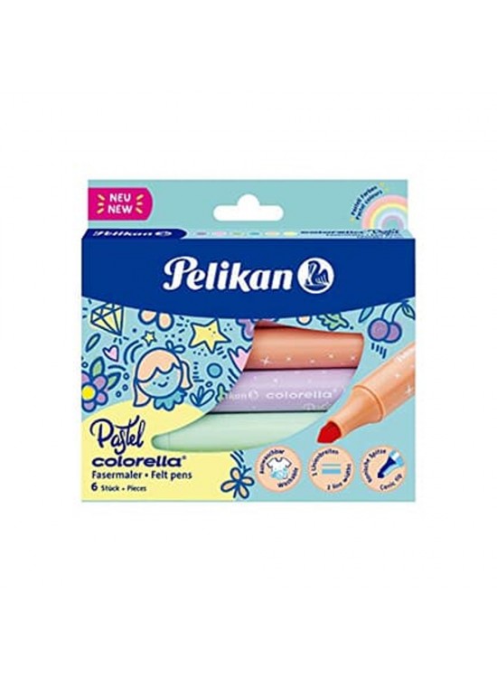 Pelikan Keçeli Kalem Colorella Pastel Jumbo 6 Lı 411