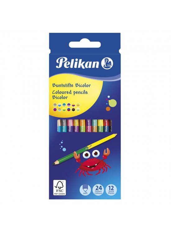 Pelikan Kuru Boya Çift Uçlu 12 Li 700146