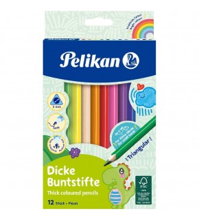 Pelikan Kuru Boya Kalemi Jumbo Üçgen 12 Li 724039