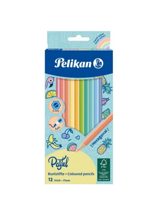 Pelikan Kuru Boya Kalemi Pastel Renkler 12 Li 701143 Pelikan Kuru Boya Kalemi Pastel Renkler 12 Li 701143