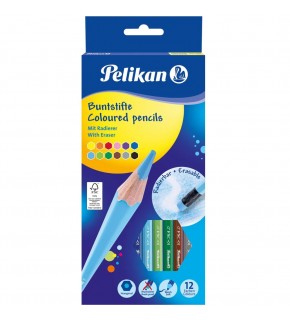 Pelikan Kuru Boya Kalemi Silgili 12 Li 700689