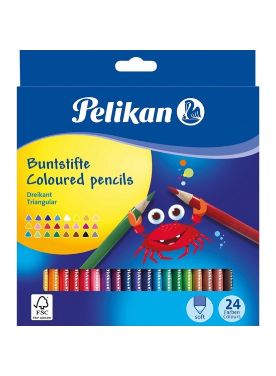Pelikan Kuru Boya Kalemi Üçgen 24 Lü 700122 Pelikan Kuru Boya Kalemi Üçgen 24 Lü 700122