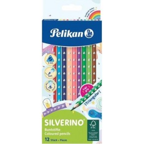 Pelikan Kuru Kuru Boya Silverino Üçgen 12 Li