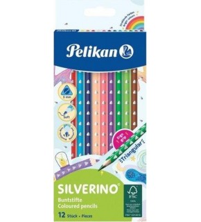 Pelikan Kuru Kuru Boya Silverino Üçgen 12 Li