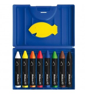 Pelikan Mum Boya Suyla Çözünen 8 Li Plastik Kutu