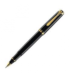 Pelikan Roller Kalem 14 Ayar Altın Kaplama Siyah R600