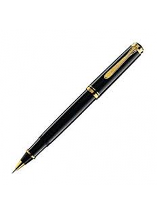 Pelikan Roller Kalem 14 Ayar Altın Kaplama Siyah R600 Pelikan Roller Kalem 14 Ayar Altın Kaplama Siyah R600