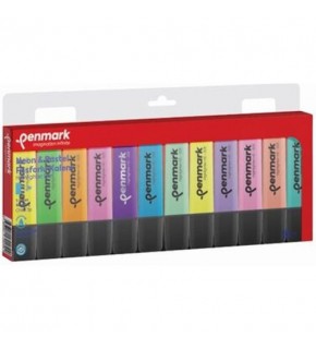 Penmark Fosforlu Kalem 12 Li Karışık Renk 6 Pastel+ 6 Neon