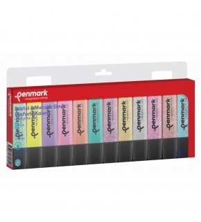 Penmark Fosforlu Kalem 12 Li Karışık Renk 6 Pastel/6 Simli