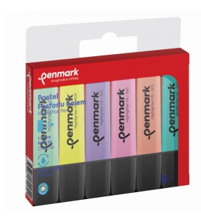 Penmark Fosforlu Kalem 6 Lı Karışık Renk Pastel HS 505 6P