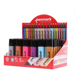 Penmark Fosforlu Kalem 60 Lı Stand Simli Renkler