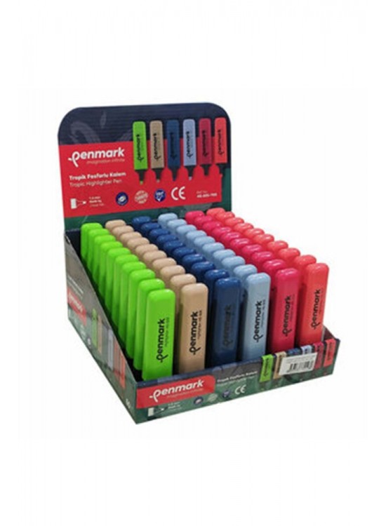 Penmark Fosforlu Kalem 60 Lı Stand Tropik Renkler