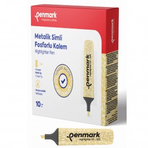 Penmark Fosforlu Kalem Metalik Simli Gold HS-505 13 (1 Adet)