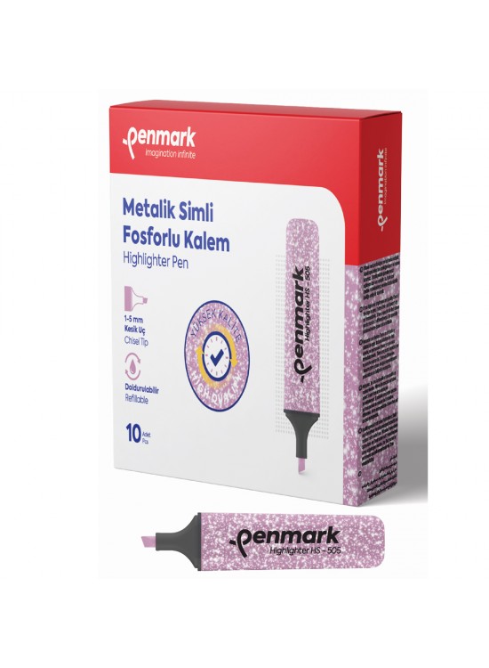 Penmark Fosforlu Kalem Metalik Simli Lavanta HS-505 17 (1 Adet)