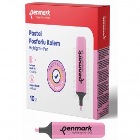 Penmark Fosforlu Kalem Pastel Gülsuyu HS-505 10 (1 Adet)