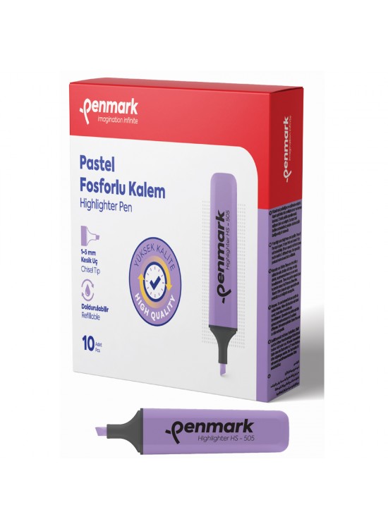 Penmark Fosforlu Kalem Pastel Lavanta HS-505 07 (1 Adet) Penmark Fosforlu Kalem Pastel Lavanta HS-505 07 (1 Adet)