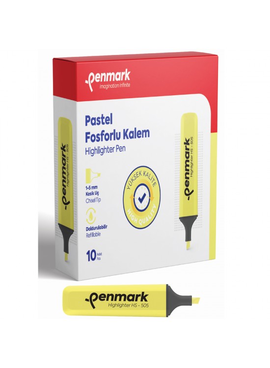 Penmark Fosforlu Kalem Pastel Limoni HS 505 (1 Adet)